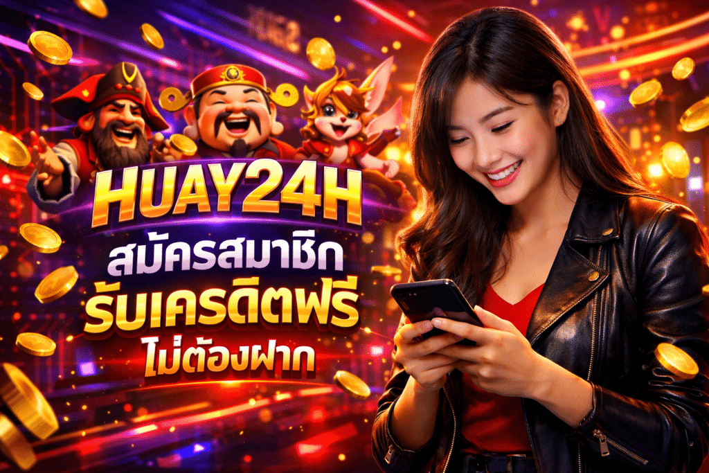 HUAY24H สมัครสมาชิก รับเครดิตฟรี ไม่ต้องฝาก