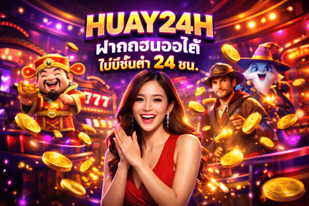 HUAY24H ฝากถอนออโต้ ไม่มีขั้นต่ำ 24 ชม.